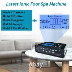 Dual User Ionic Detox Foot Bath Spa Ion Cleanse Machine Avec La Ceinture Infrarouge