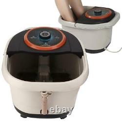 Electric Foot Spa Bath Massage Bubble Heating Vibration Pédicure Soak Tub Roller