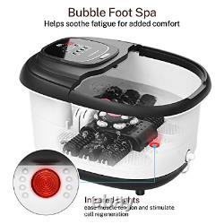 Foot Spa Misiki Foot Bath Massager Avec Chaleur & 3 Modes Automatiques Et 4 Motorisés