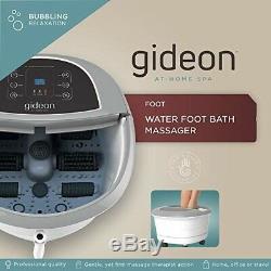 Gideon Luxury Spa Foot Bain De Massage Avec La Chaleur 4 Bubbling Jets D'eau 6 __gvirt_np_nn_nnps<__ Roulants