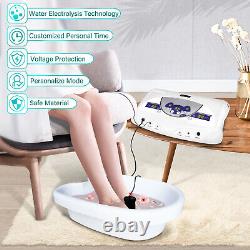 Machine de bain de pieds détoxifiant à ions avec un bassin + 110 doublures pour usage à domicile en salon.