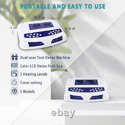 Machine de bain de pieds spa durable à double utilisateur, machine de nettoyage ionique de détoxification, affichage LCD