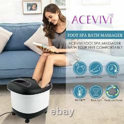 Massage Acevivi Foot Spa Bath Avec Rollers Heat Bubbles Digital Temp Timer 2021