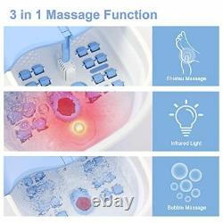 Massager De Bain Spa Pied Avec Bubbles De Chaleur Et Massage De Vibration Et Jets 16oz