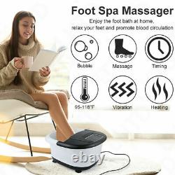 Massager De Bain Spa Pied Avec Bubbles De Chaleur Vibration Rouleaux De Massage Temp Timer Us