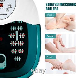 Massager De Bain Spa Pied Avec Chaleur, Tub De Savon De Pied De Pédicure Avec 22 Rouleaux De Massage