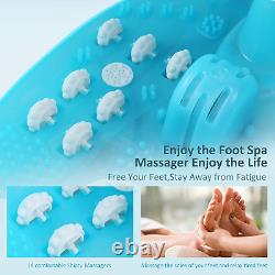 Massager De Bain Spa Pied Avec Chaleur, Vibration, Bubbles, 14 Plaques De Massage Shiatsu, Pum