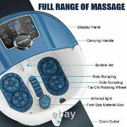 Massager De Bain Spa Pied Avec Rouleaux De Chaleur Bubbles Numérique Ajustable Temp Timer Us
