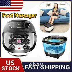 Massager De Bain Spa Pied Bubble Withheat Led Display Minuterie De Relaxation Infrarouge Chaude