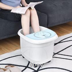 Massager de bain de spa pour les pieds avec douche à 3 angles et rouleaux motorisés - couleur bleue