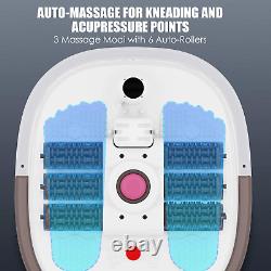 Massager de bain spa pour les pieds avec pédicure et chaleur pour soulager et détendre les pieds, bulles thérapeutiques