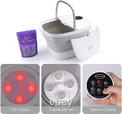 Massageur de bain de pieds motorisé avec chaleur, bulles et massage par vibration, 16OZ L