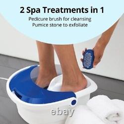 Massageur de bain de pieds spa avec bulles chauffantes, massage des pieds à bulles, trempage des pieds avec contrôle tactile des orteils.