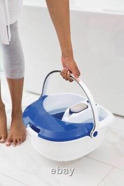 Massageur de bain de pieds spa avec bulles chauffantes, massage des pieds à bulles, trempage des pieds avec contrôle tactile des orteils.
