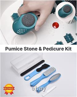 Massageur de bain de pieds spa, kit de pédicure baignoire de trempage pour les pieds avec chauffage, bulles