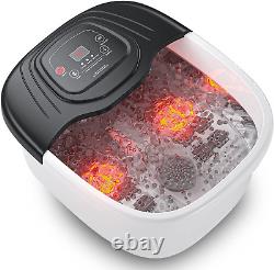 Massageur de bain de spa pour les pieds avec chaleur, bulles et vibrations, température numérique réglable