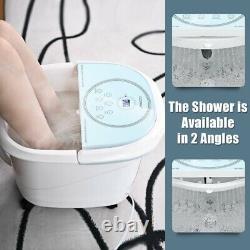 Massageur de bain de spa pour les pieds avec douche à 3 angles bleue