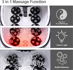 Masseur de bain de pieds motorisé avec bulles chauffantes et massage par vibration et jet