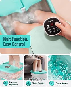 Masseur de spa pour les pieds avec rouleaux de massage motorisés et chaleur, spa pour les pieds pliable