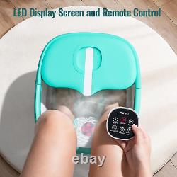 Massothérapie de spa pour les pieds avec des rouleaux de massage motorisés, spa pour les pieds pliable avec chaleur