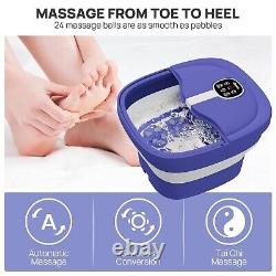 Mise à niveau 2023.8 du spa de pieds pliable avec massage électrique rotatif, bain de pieds