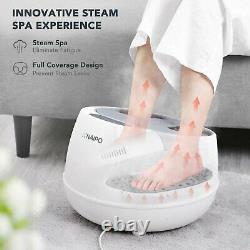 Naipo Steam Foot Massager De Bain Spa Avec Rouleaux Électriques, 3 Minuteries Réglables