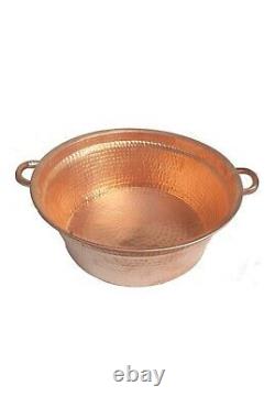 Portable Polid Copper Pedicure Bowl Foot Bath Wash Soaking Therapy Spa Beauté