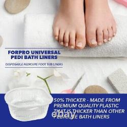 Revêtement de bain de pédicure universel Premium 50% plus épais adapté au bain de pieds Footsie 100-Compte