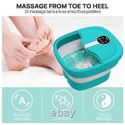 SPA pour les pieds pliable HOSPAN avec massage rotatif électrique, bain de pieds avec chaleur, bulles