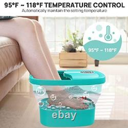SPA pour les pieds pliable HOSPAN avec massage rotatif électrique, bain de pieds avec chaleur et bulles