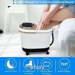 Spa de bain à bulles chauffant pour les pieds tout-en-un avec masseur motorisé - couleur café
