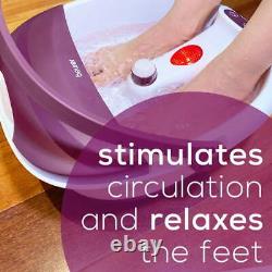 Spa de bain à bulles pour les pieds Beurer, température de l'eau réglable, massage par vibrations relaxant et bulles.