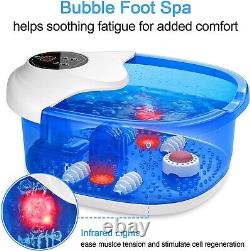 Spa de bain de pieds avec chaleur, rouleaux de massage et vibration à bulles pour soulager le stress