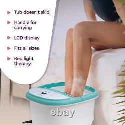 Spa de bain masseur pour les pieds Belmint avec chaleur, 6 rouleaux de pression de nœuds, bulles