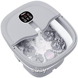 Spa de pied pliable avec massage rotatif électrique, bain de pieds avec chaleur, bulles, Re