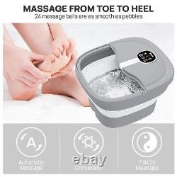 Spa de pied pliable avec massage rotatif électrique, bain de pieds avec chaleur, bulles, Re