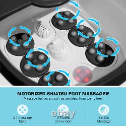 Spa de pieds motorisé électrique avec chaleur, massage à bulles, télécommande, 24 Shiatsus