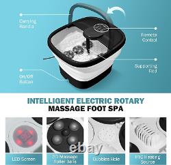 Spa de pieds motorisé électrique avec chaleur, massage à bulles, télécommande, 24 Shiatsus