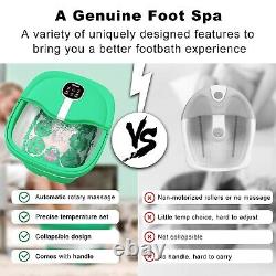 Spa de pieds pliable amélioré avec massage rotatif électrique, bain de pieds avec