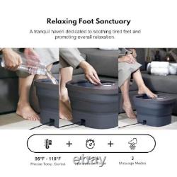 Spa de pieds pliable avec massage, chaleur, rouleaux motorisés et détachable