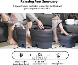 'Spa de pieds pliable avec massage, chaleur, rouleaux motorisés et masseur détachable'