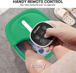 Spa de pieds pliable avec massage rotatif électrique, bain de pieds avec bulles chauffantes et télécommande