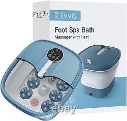 Spa pour les pieds motorisé avec chaleur, bulles et massage, bain de pied pliable avec massage