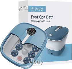 Spa pour les pieds motorisé avec chaleur, bulles et massage, bain de pieds pliable avec massage