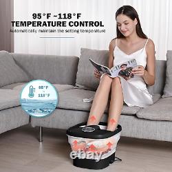 Spa pour les pieds motorisé électrique avec chaleur, massage à bulles, télécommande, 24 Shiatsu