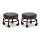 Tabouret Bas De Pédicure Elitzia 2 Pièces Par Ensemble Salon De Beauté Bain De Pieds Repose-pieds Spa