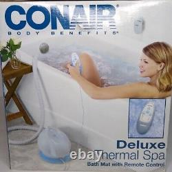 Tapis de bain de luxe Conair avec spa thermique et télécommande, modèle MBTS6NW, Neuf dans la boîte