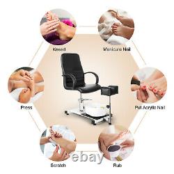Unité De Pédicure Hydraulique Avec Repose-pieds + Tabouret Massage Bain-pieds Spa Salon De Beauté