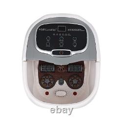 ranslate this title in French: Foot Spa Bath Massager with Temperature Control, Motorized Rollers, Shower, T