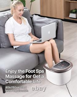 ul bain de spa pour les pieds, bain de pieds motorisé avec chaleur, massage et jets, puissant